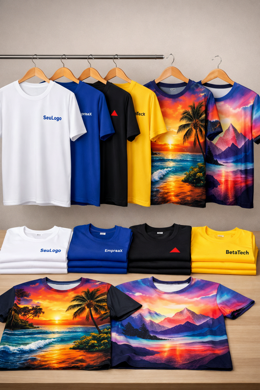 Camisetas personalizadas para uniformes e eventos